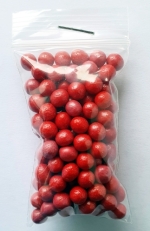 Knusper-Perlen in rot 15 g